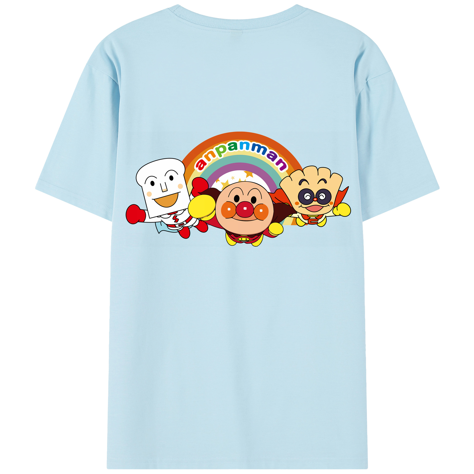 （画像用） アンパンマン Anpanman 綿100％半袖Tシャツ（背面プリント）